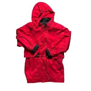 90s red windbreaker XS